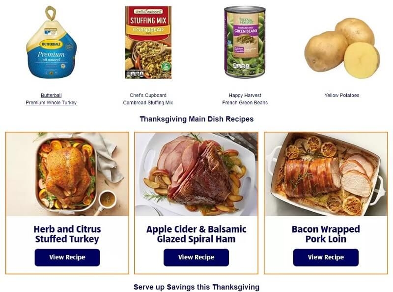 ALDI on Thanksgiving Essentials