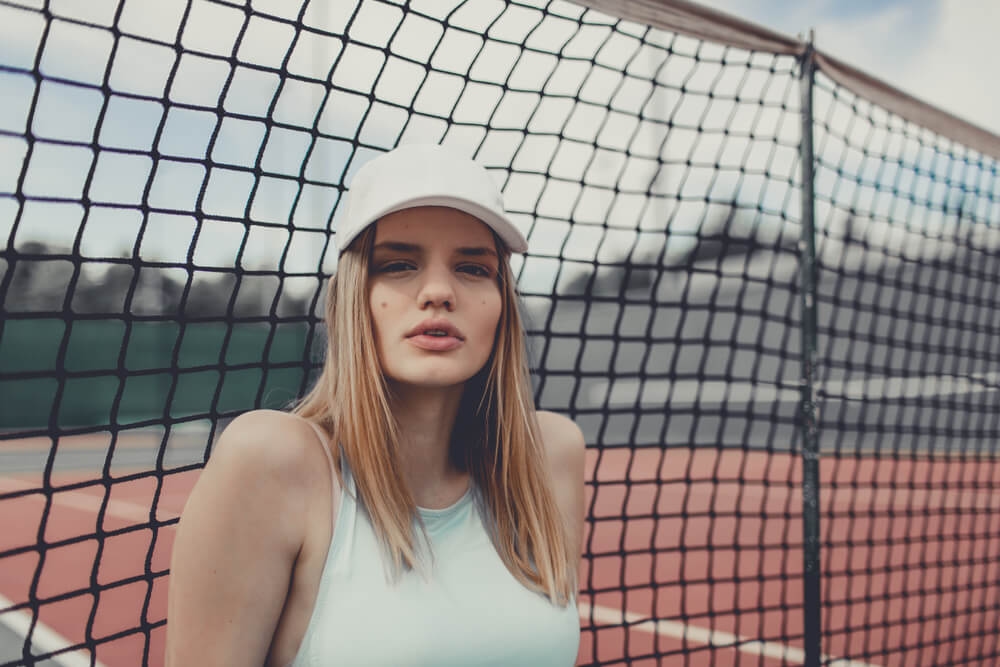 Pickleball player in her confident look