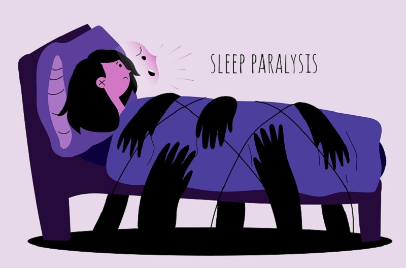 Sleep paralysis. girl cannot move and screams due to sleep paralysis