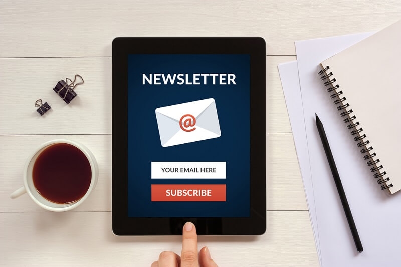 Subscribe newsletter concept