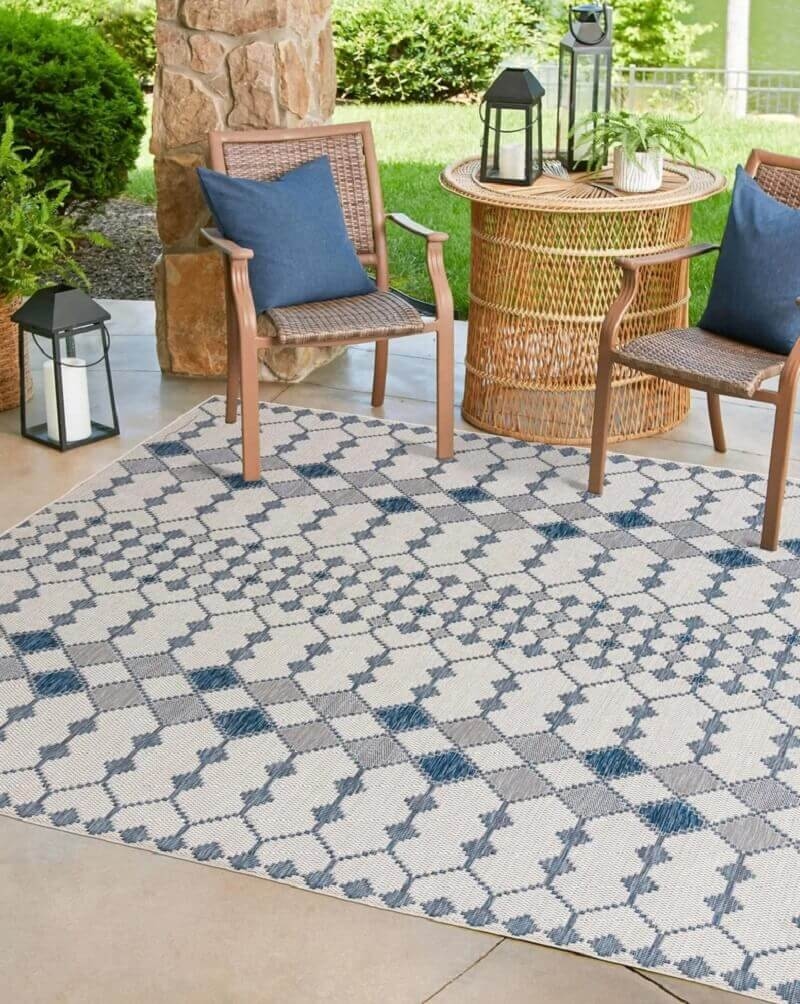 Traditional out door area carpet Geometric Designs