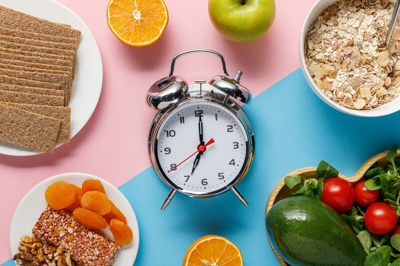 alarm clock with healthy diet