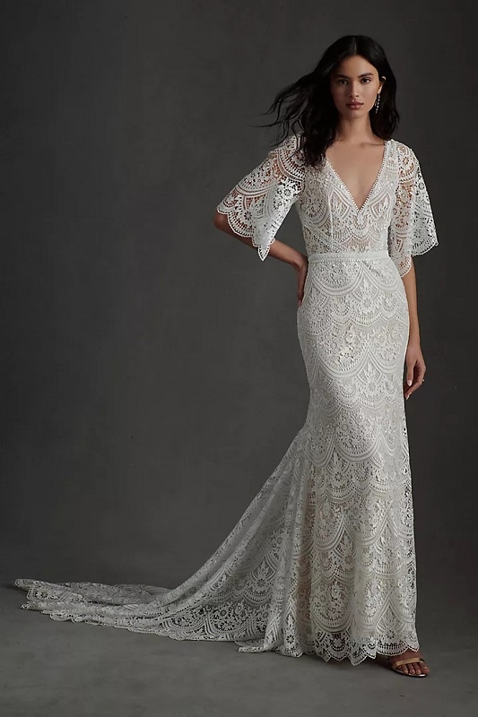 Fit-and-Flare Wedding Gown-BHLDN