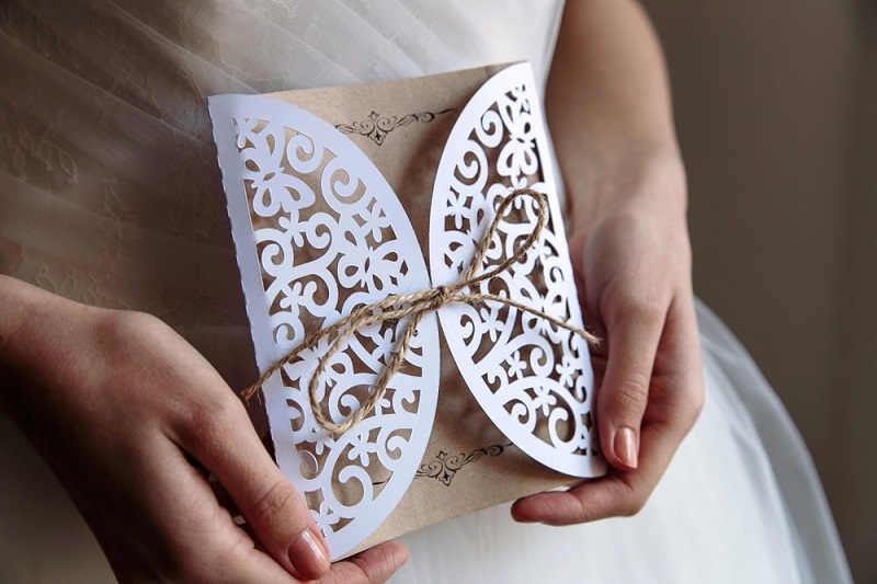 Laser-Cut Wedding invitation card 