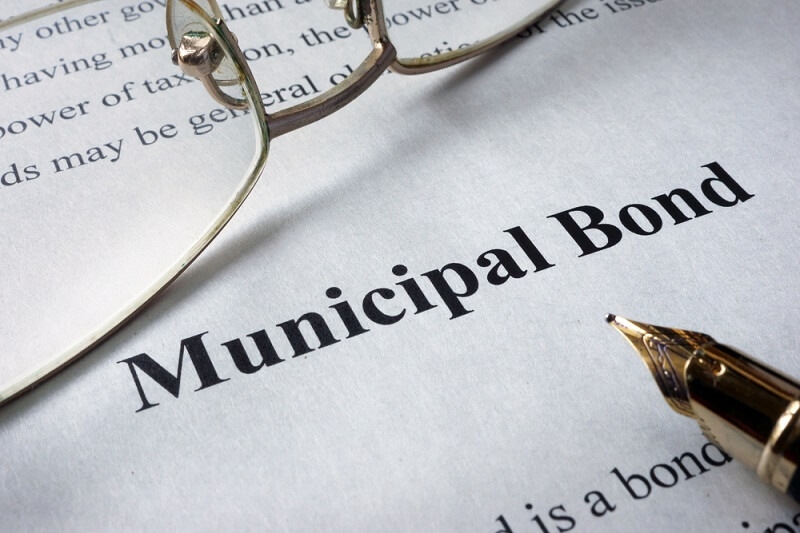 municipal bonds written on paper