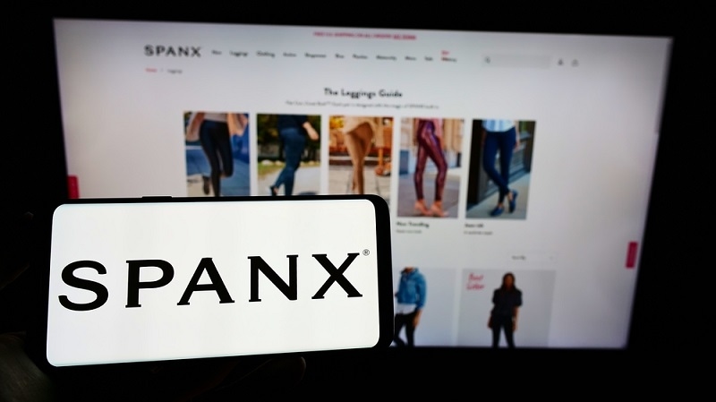 Spanx Official Website Hompage on computer screen