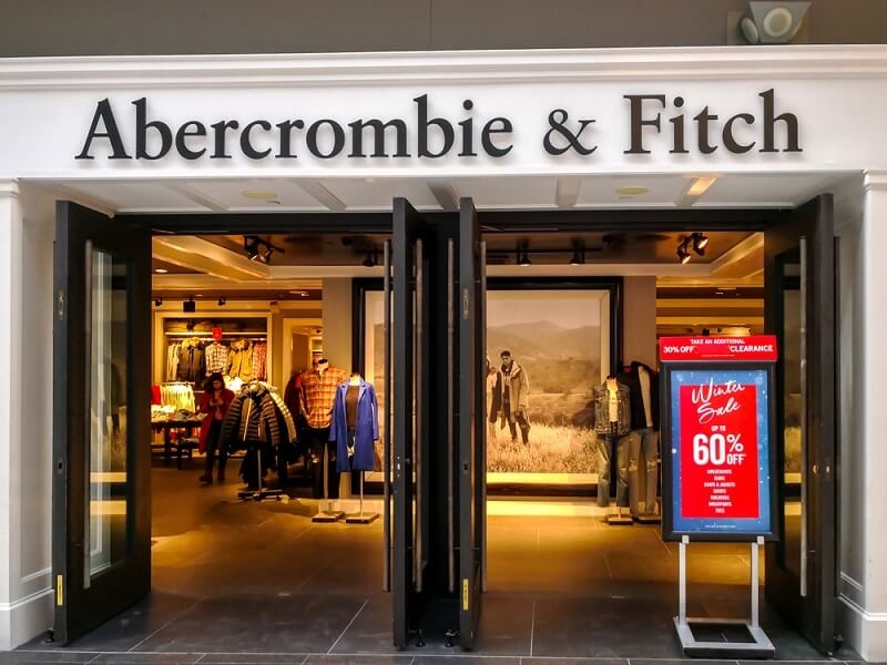 store front of the Abercrombie & Fitch