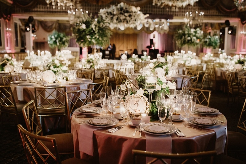 vintage style decorated table for guests