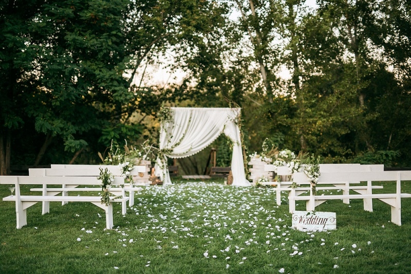 Wedding ceremony in the park