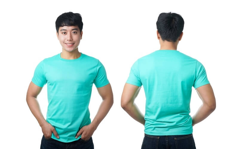 asian man wearing cooling tshirt