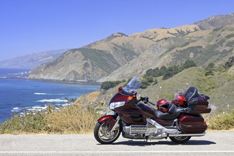 bike on big sur coastline