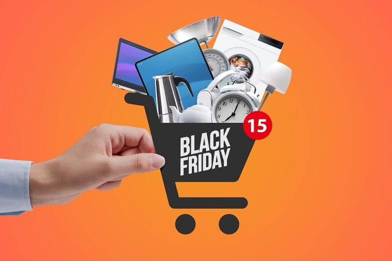 cart filled on black friday sale