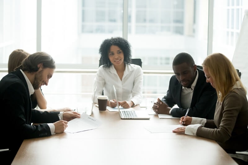 business management meeting for liability insurance importance