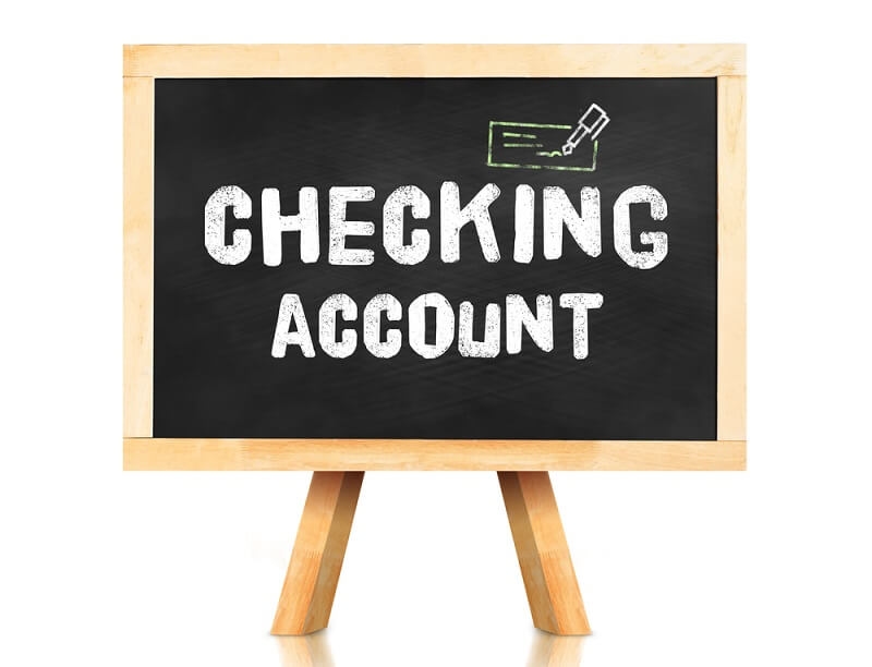 checking account on black board