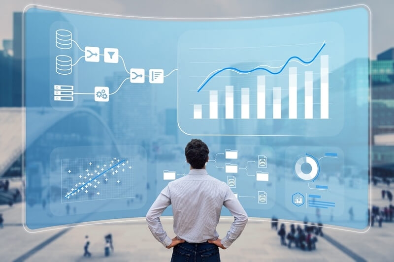 businessman accessing server tool from cloud