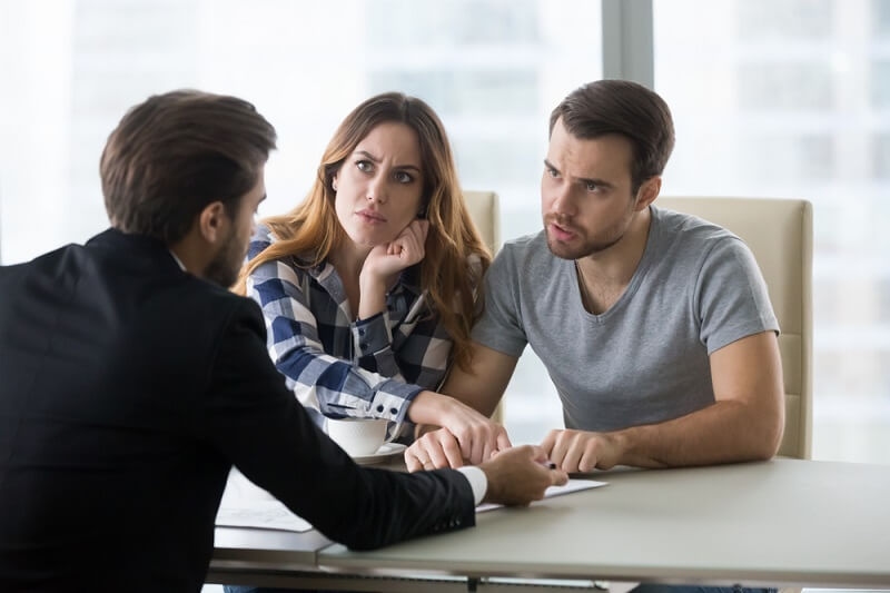 couple angry on insurance agent after claim denied