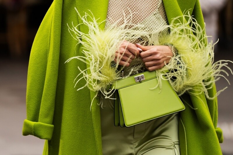 woman carrying high quality fashion bag