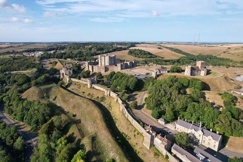 dover-castle-tunnels-aerial-view