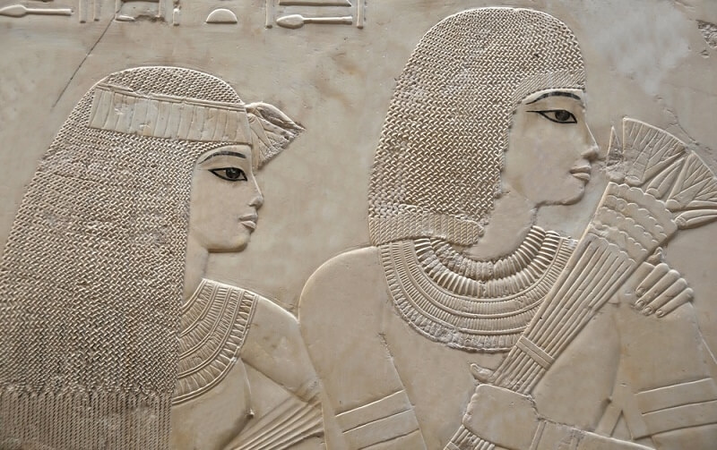 couple in ancient egypt to show thier hairs pattern