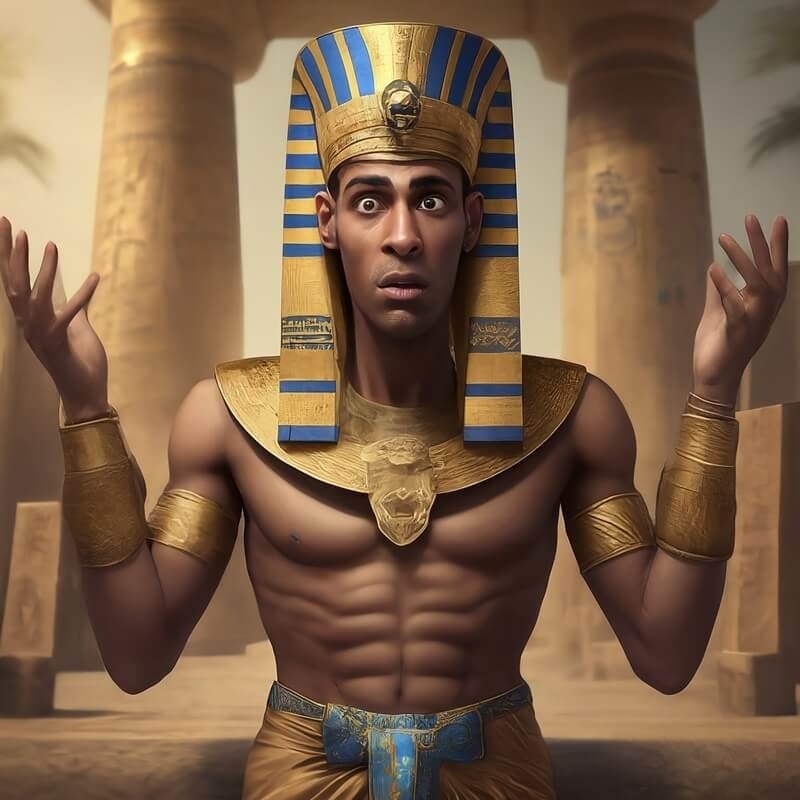egyptian man hands in the air
