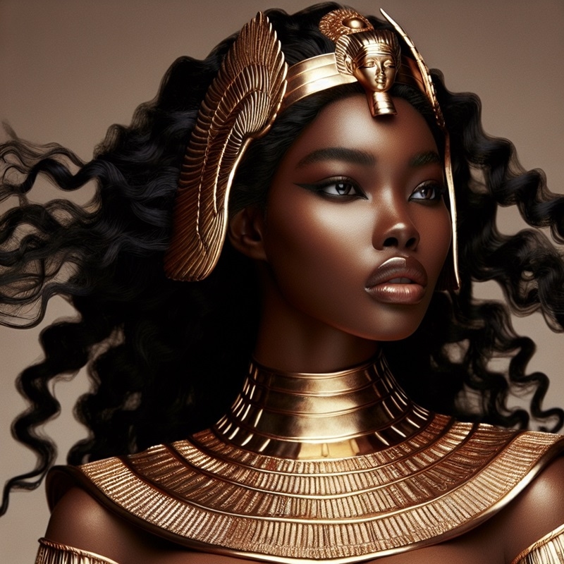 egyptian woman hair decoration