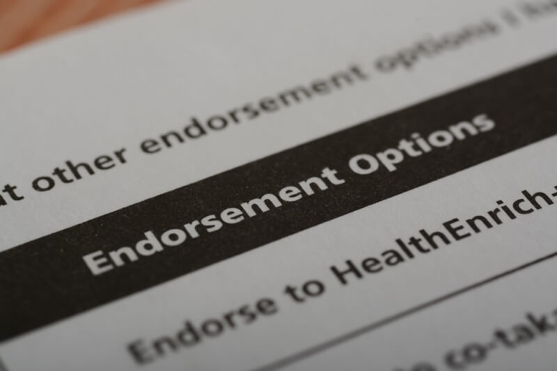 endorsement options 