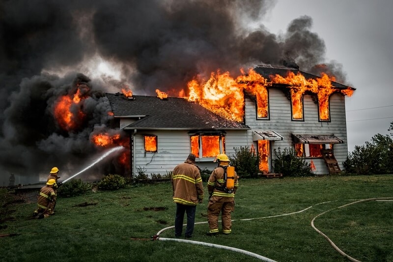 fire broke at farm house insurance