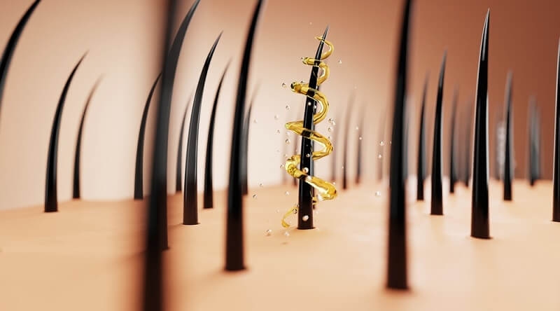 damaged hair repairment process bu shampoo