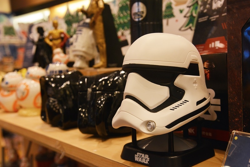 Bangkok, Thailand - December 16, 2017: Storm Trooper Head Bluetooth Speaker from The Movie Star Wars