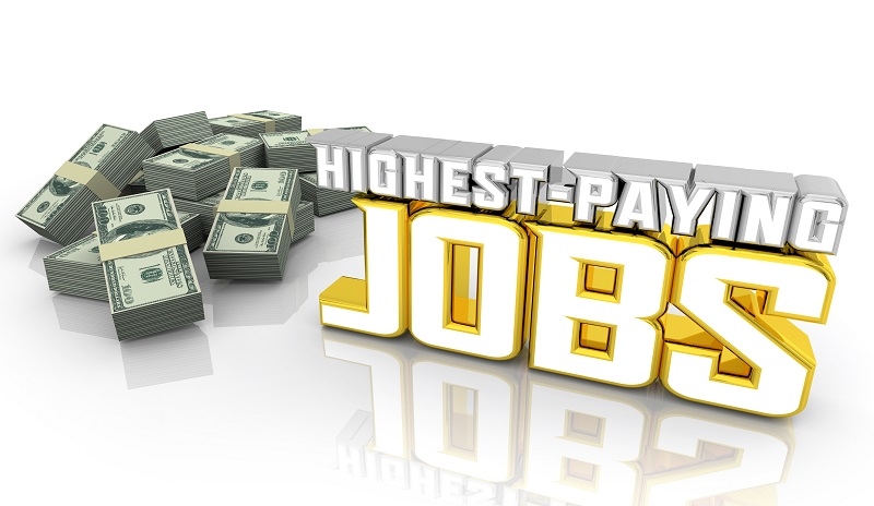 Highest Paying Jobs Occupations Careers Work Opportunities Make More Money 3d Illustration