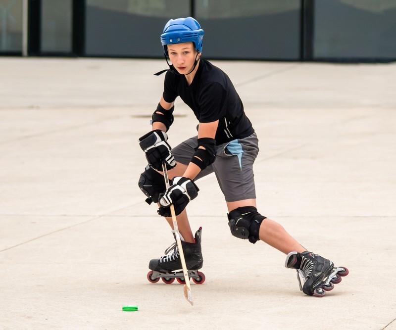 hockey player in action