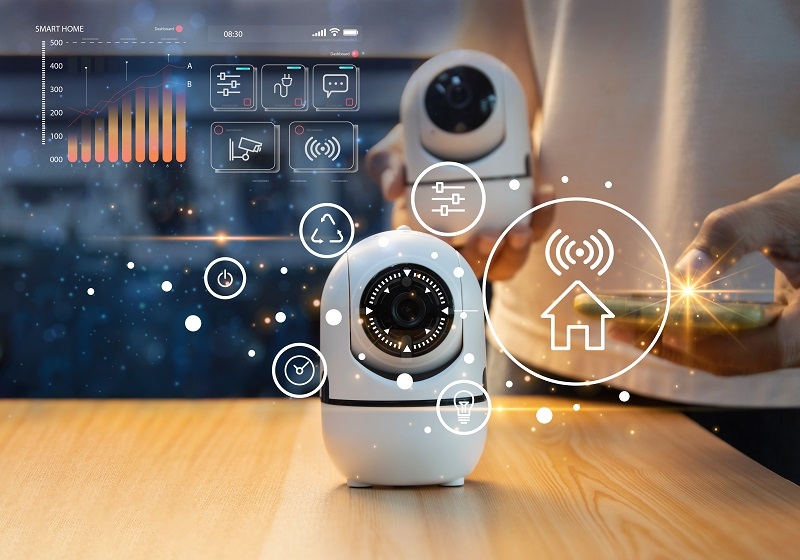 Home Security Cameras on table