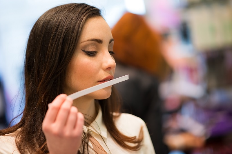smelling perfume correctly