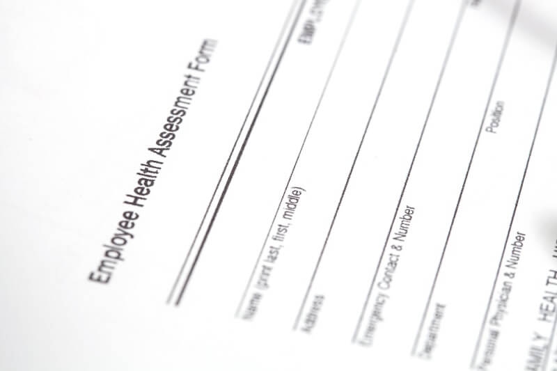 employee health assessment form 