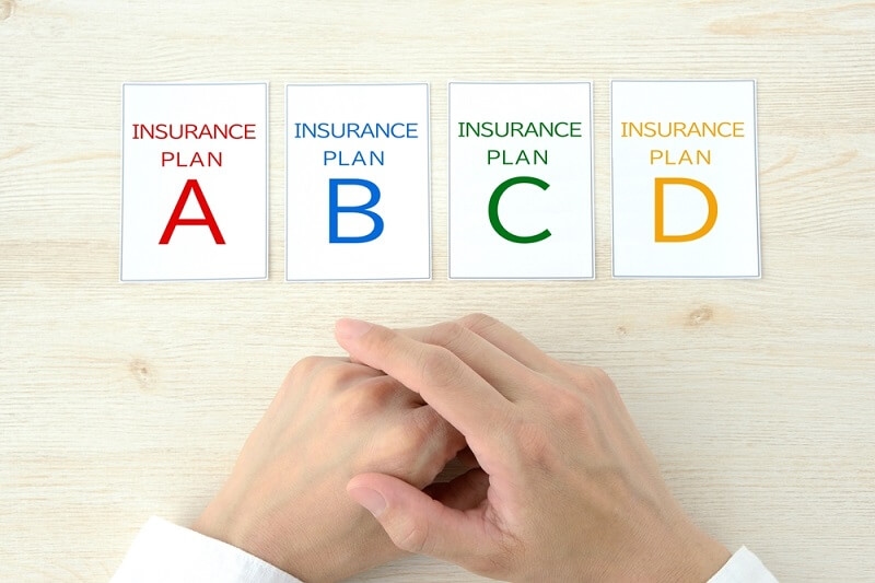 insurance compare between four plans