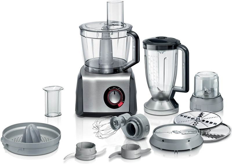 Comprehensive Food Processor, Blender, and Whisk Tool Set. Includes Blender, Measuring Jug, Chopping Bowl, and Container with Precision Blade