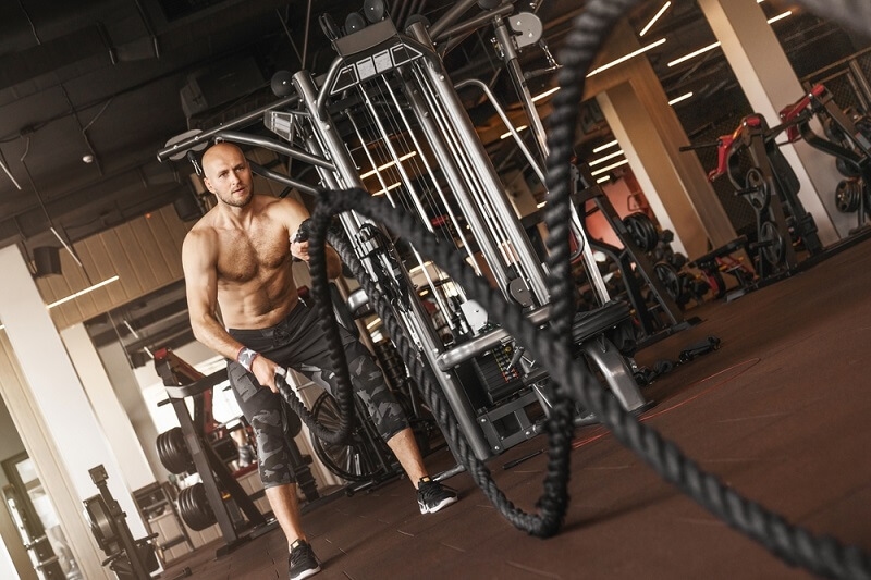 man doing functional movement training