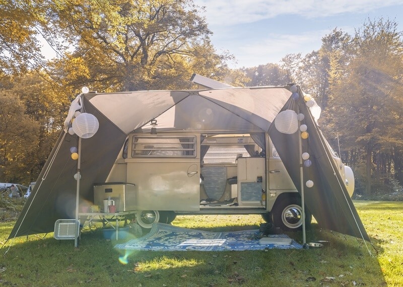 minivan customized for camping 