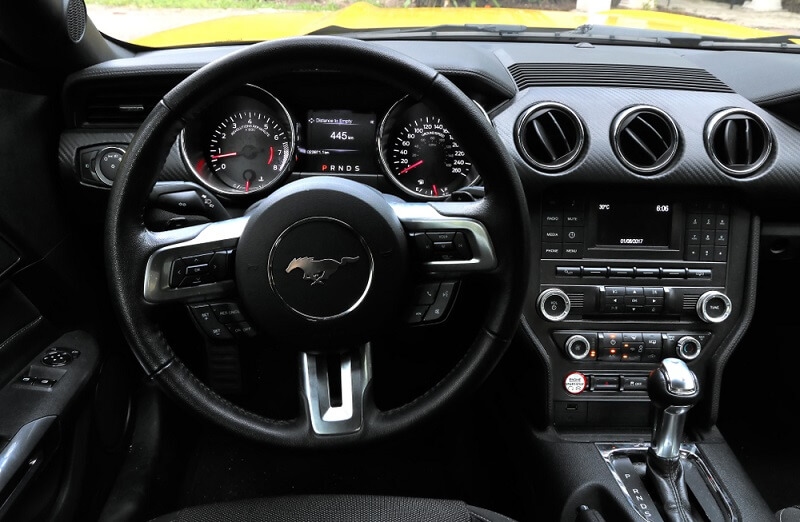 mustang car interior view