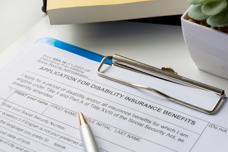 application form for disable insurance benefits