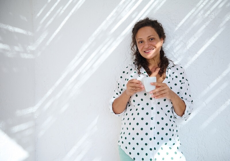 women wearing polka dress
