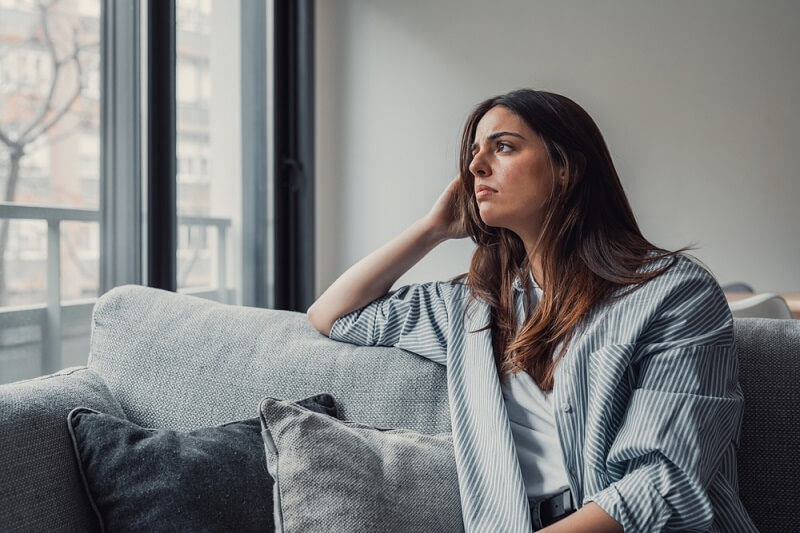 woman depressed with relationship anxiety