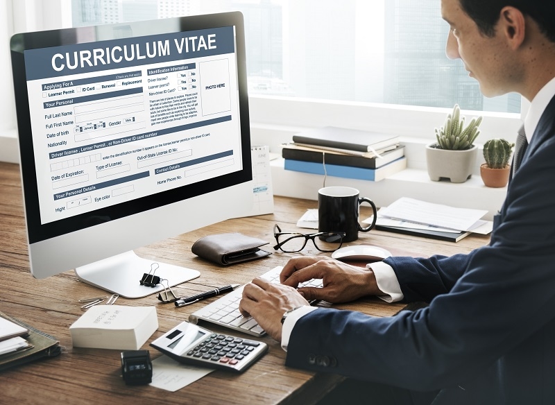 Curriculum Vitae Resume Job Application Concept