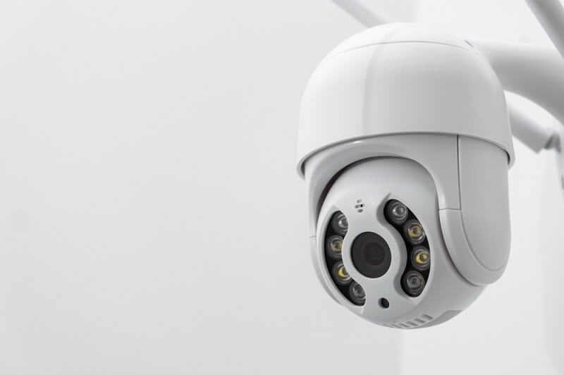 security camera at business office 