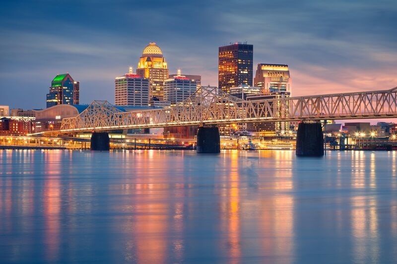night view of southeast usa in spring season