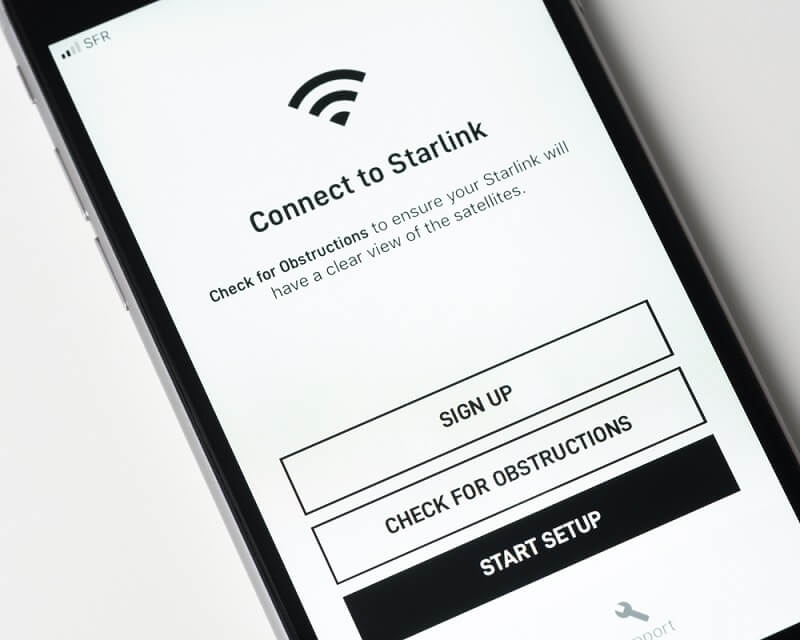 connecting to starlink satellite network in smartphone
