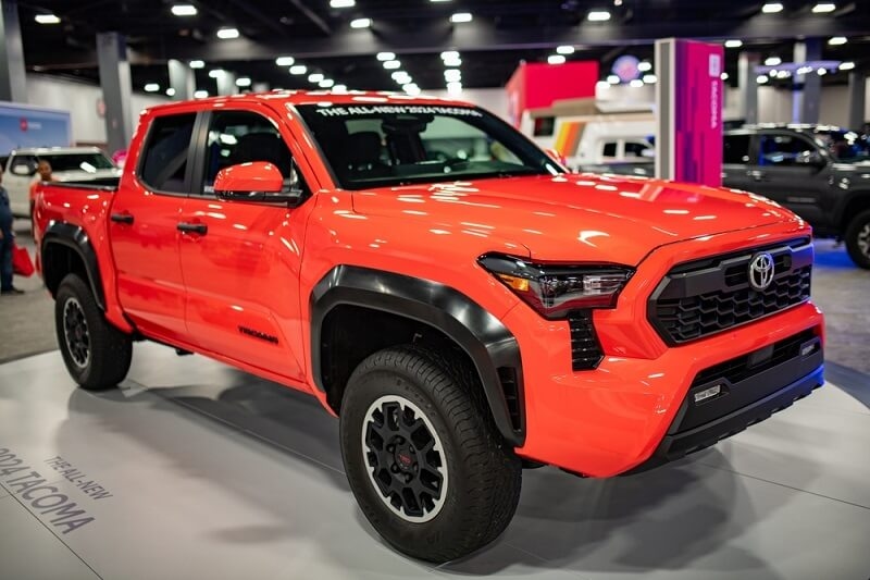 upcoming toyota tacoma in orange color