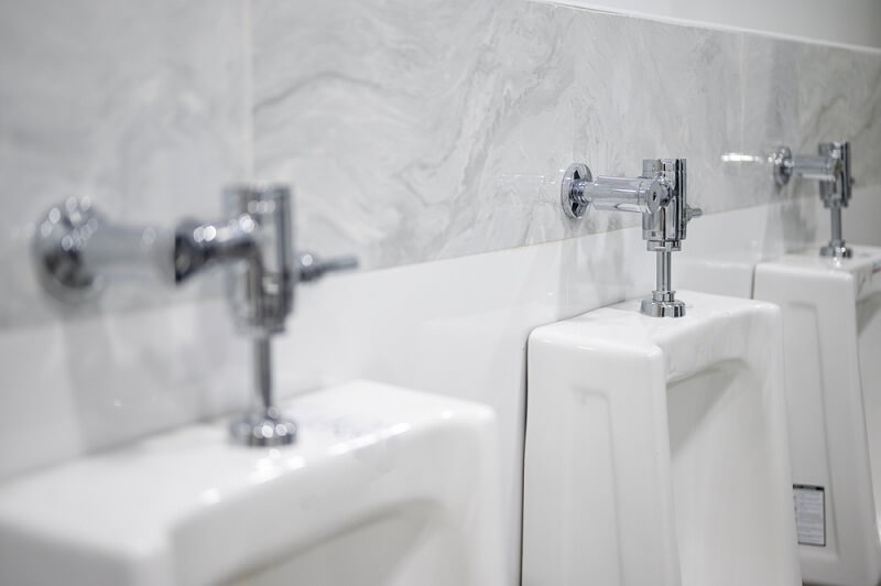 touchless adjustable faucktes in washroom