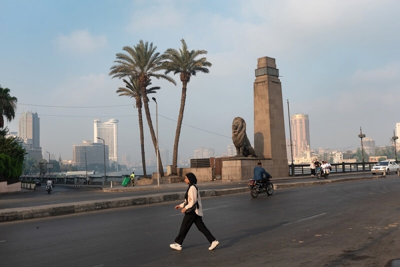 woman exploring city in egypt