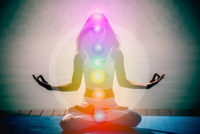woman doing yoga and meditation for internal peace